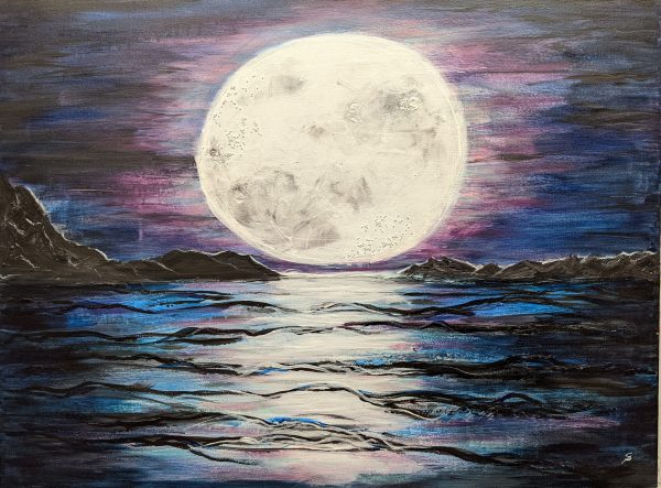 Purple night sky