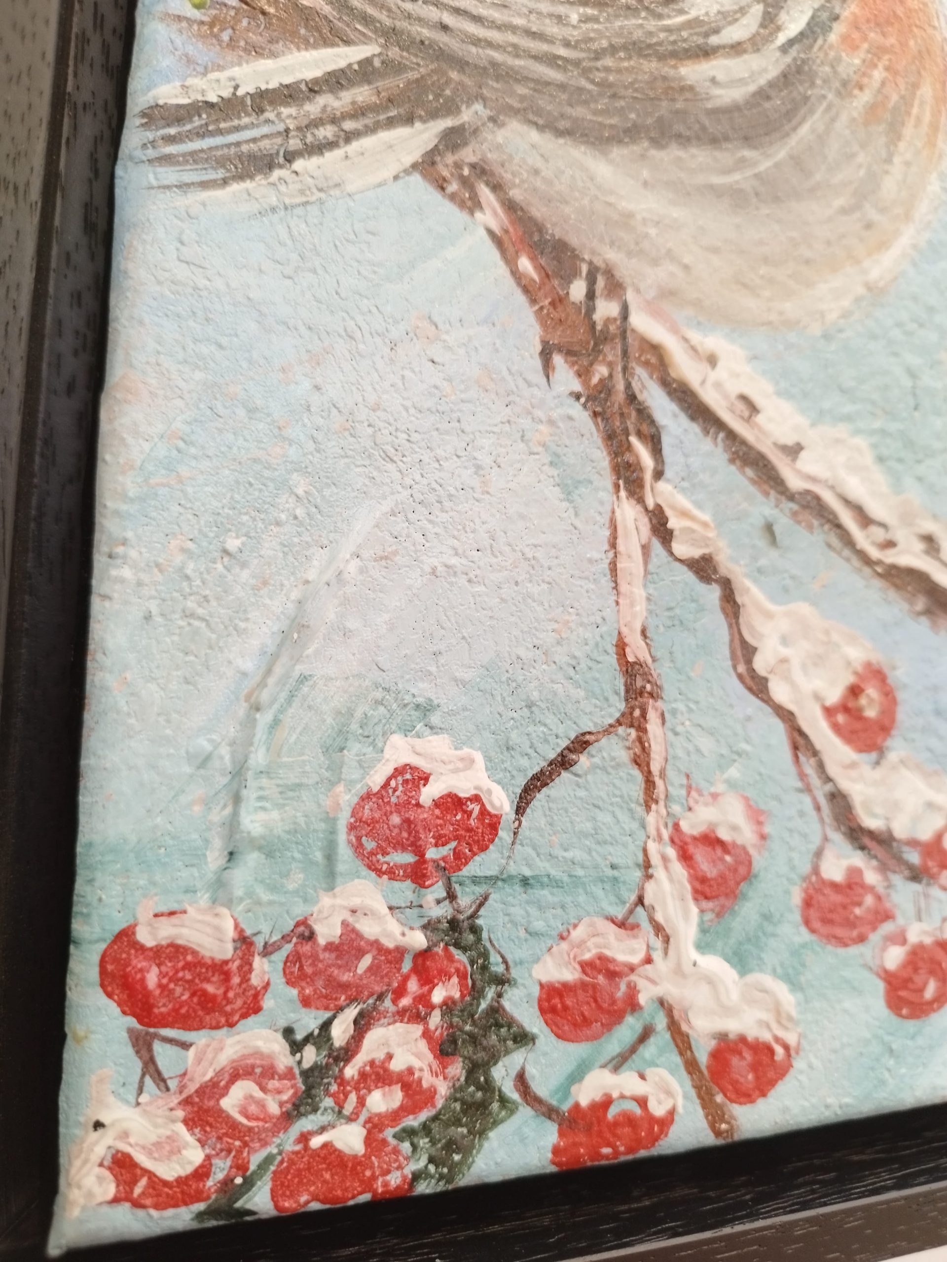 Robin on a snowy branch - Image 4