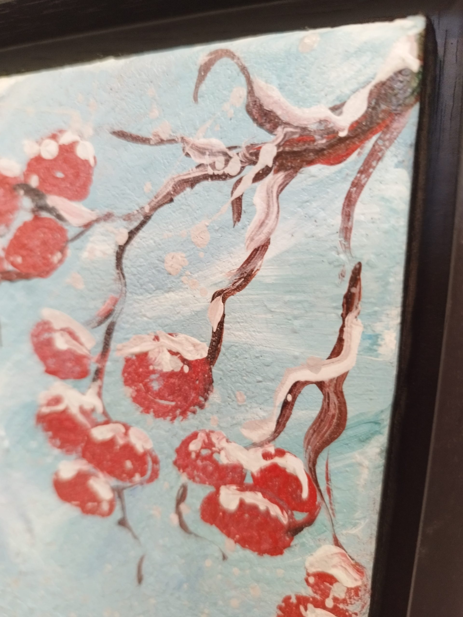 Robin on a snowy branch - Image 6