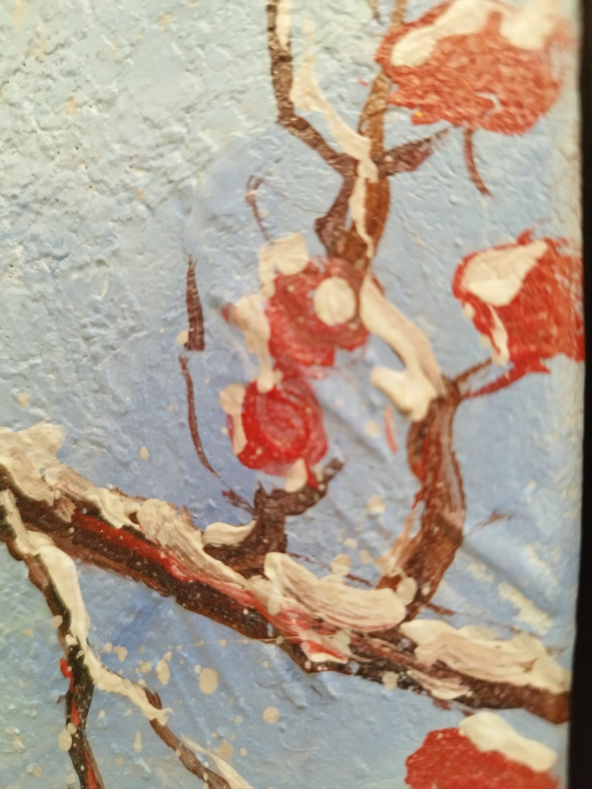 Robin on a snowy branch - Image 9