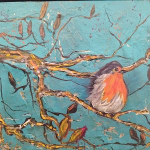 Perched on a magnolia